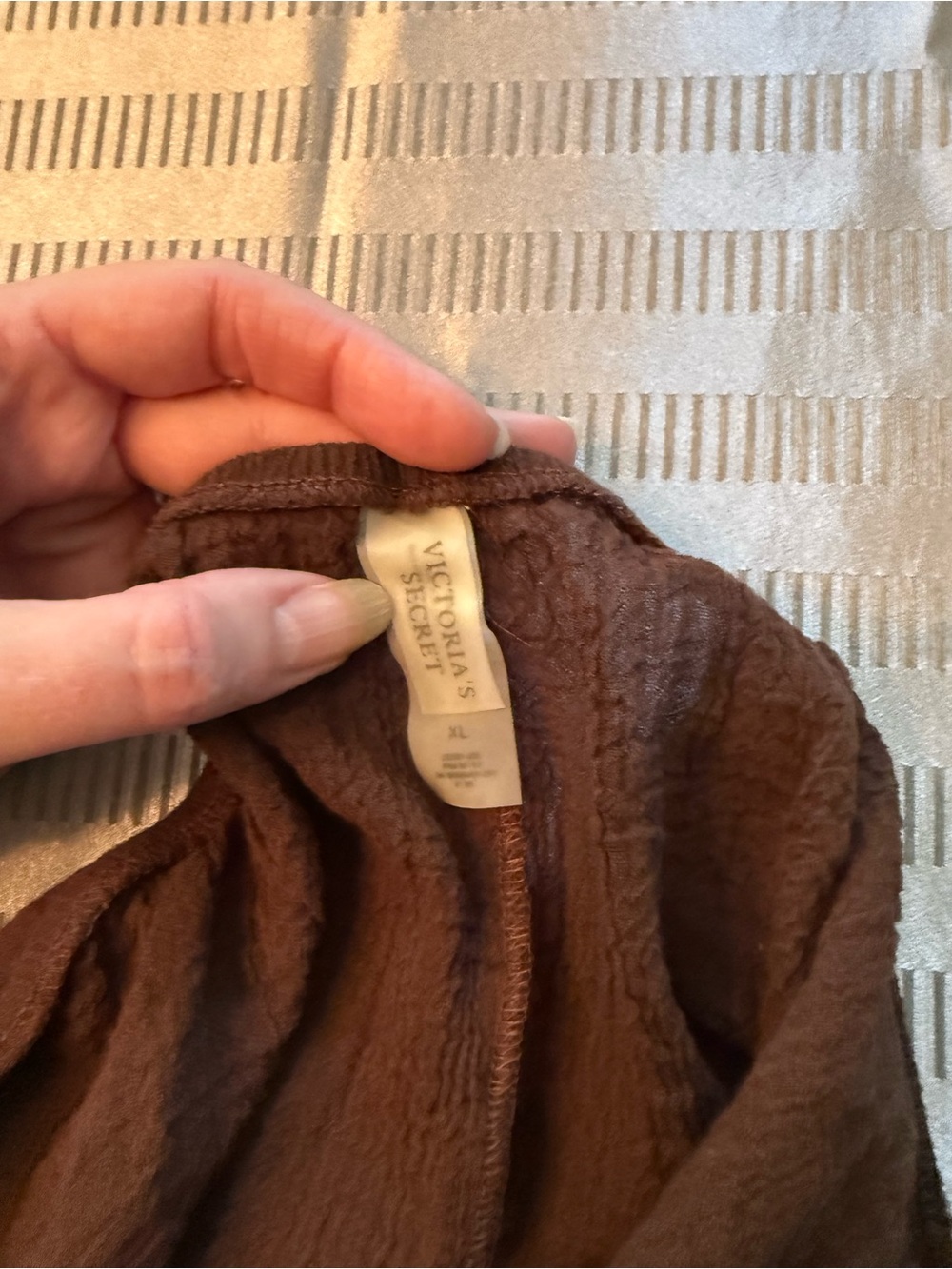 Victoria's Secret chocolate cotton gauze sarong skirt / swimsuit cover-up XL - Picture 5 of 5